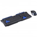 Kit Teclado E Mouse Gamer Grifo - Mouse 2400 Dpi Cabo Usb 1.8 Metros Led Azul - Vgc-01a